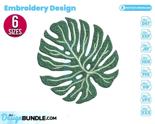 monstera-leaf-embroidery-design
