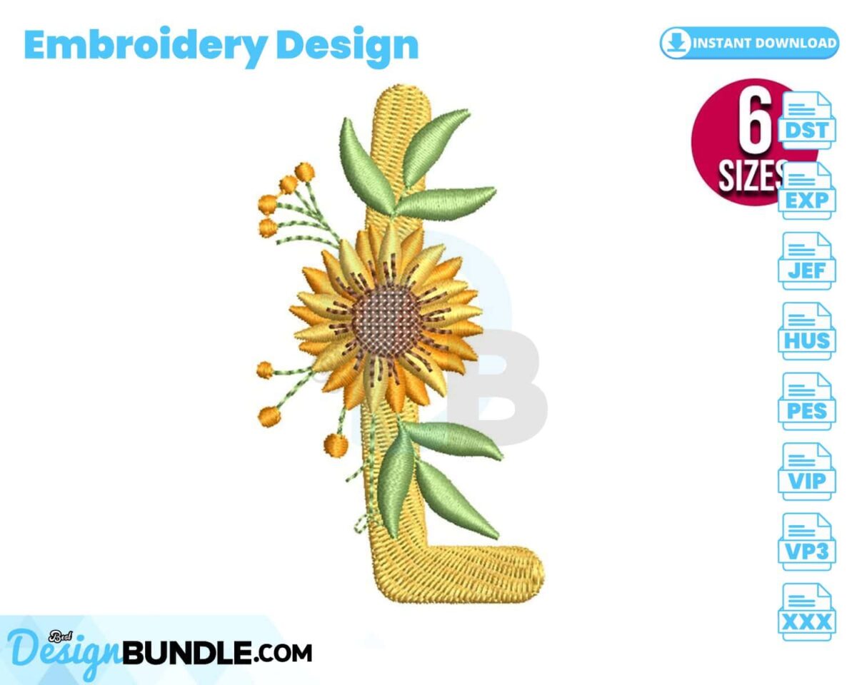 sunflower-alphabet-letter-l-embroidery-design
