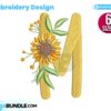 sunflower-alphabet-letter-m-embroidery-design