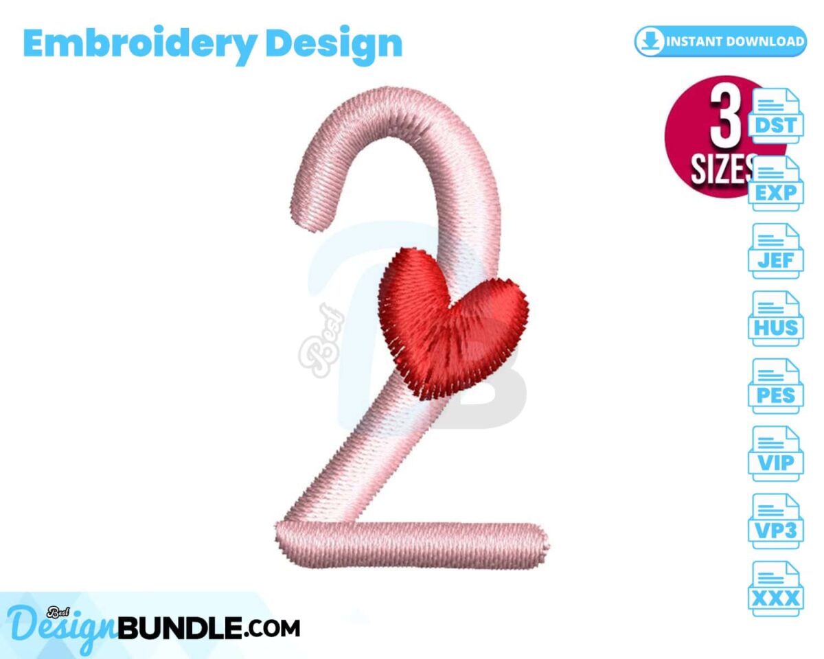 number-two-with-heart-embroidery-design