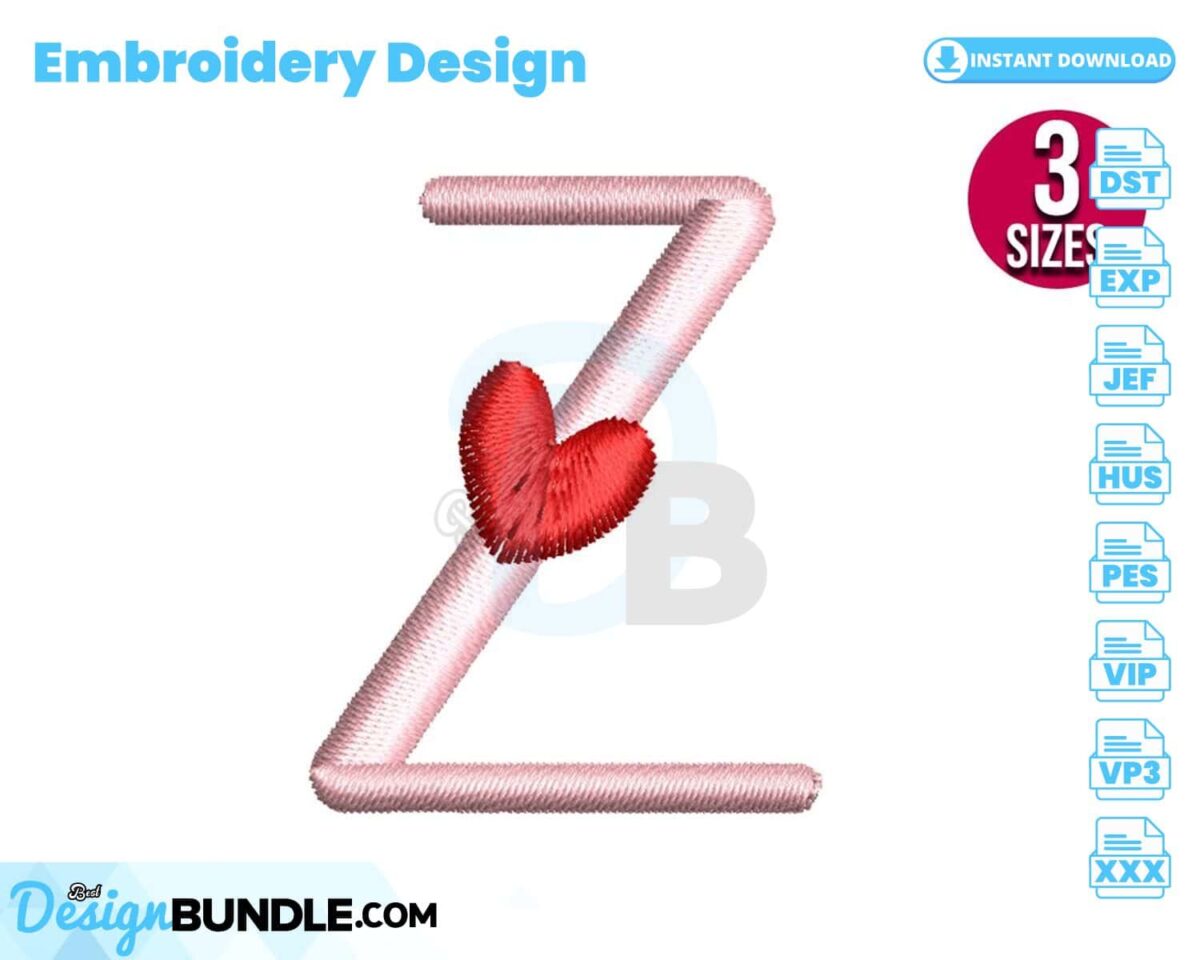 letter-z-with-heart-embroidery-design