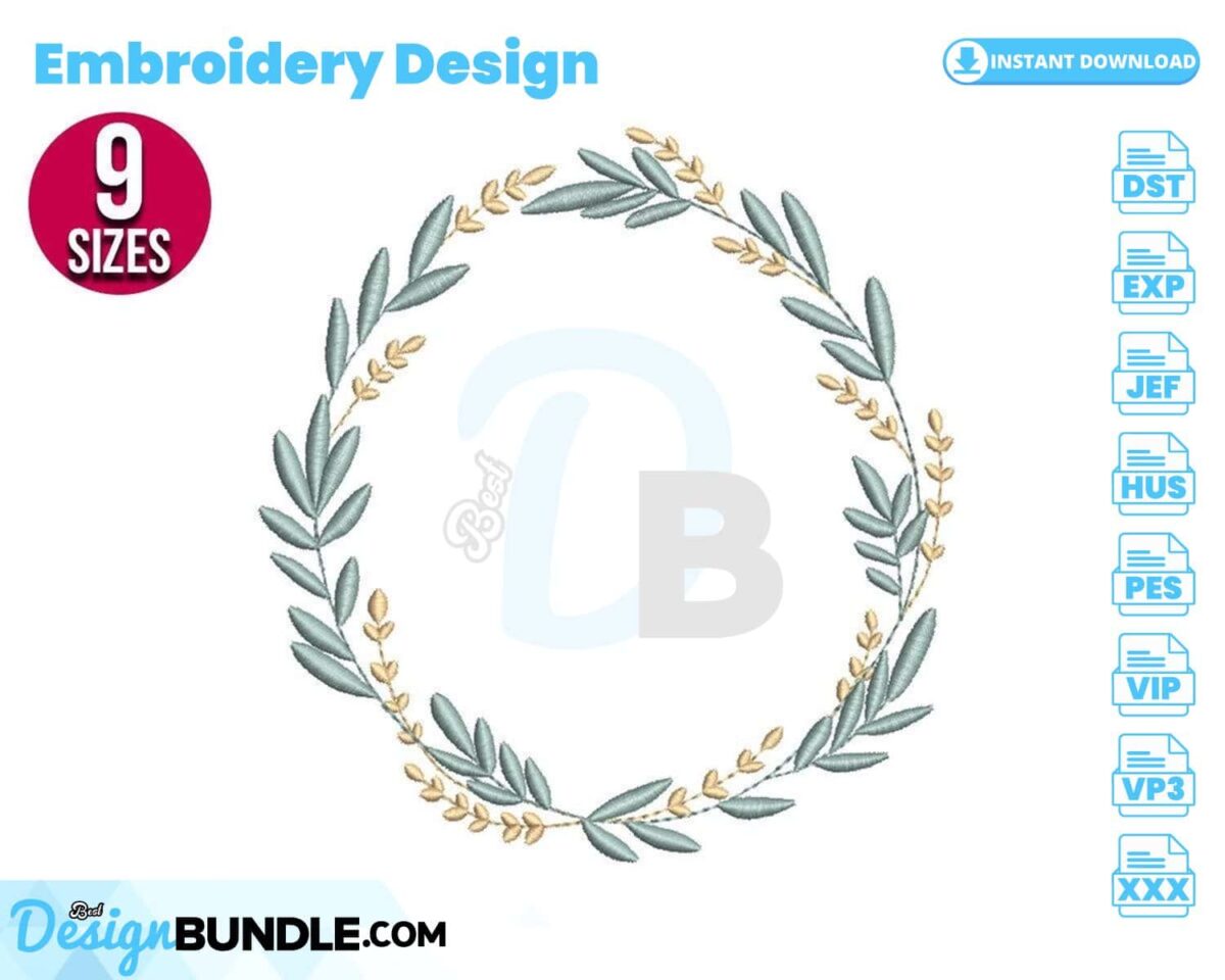 leaf-wreath-embroidery-design