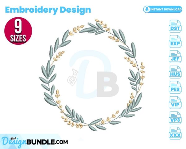 leaf-wreath-embroidery-design