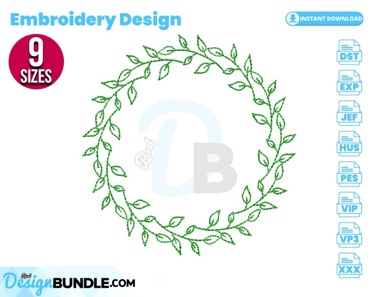 leaf-wreath-embroidery-design