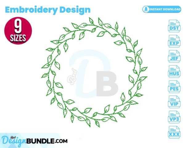 leaf-wreath-embroidery-design