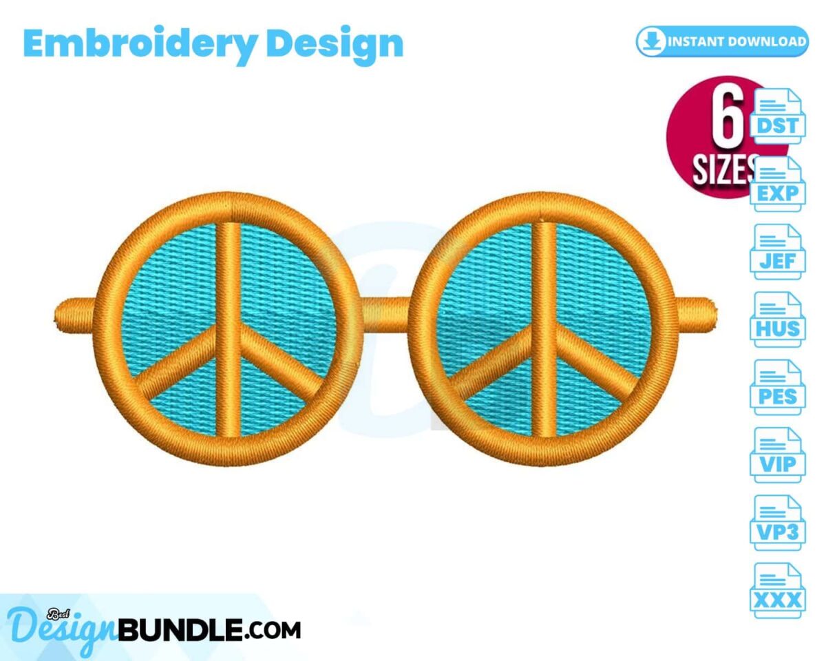 retro-sunglass-with-peace-sign-embroidery-design