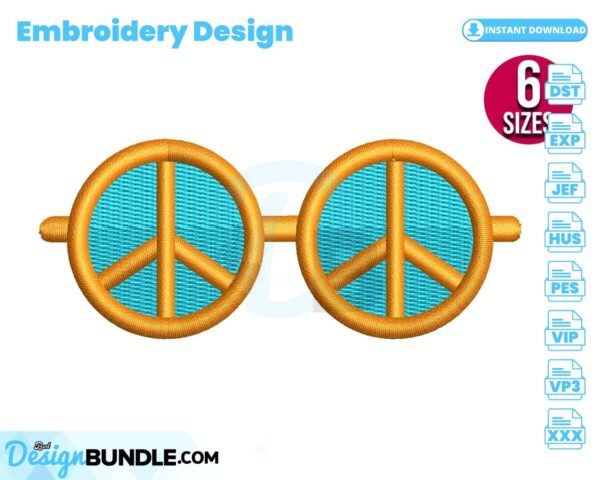 retro-sunglass-with-peace-sign-embroidery-design