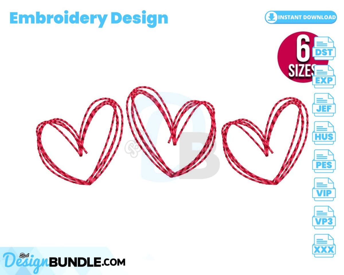 three-hearts-embroidery-design