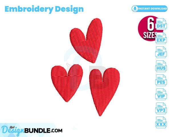 three-hearts-embroidery-design