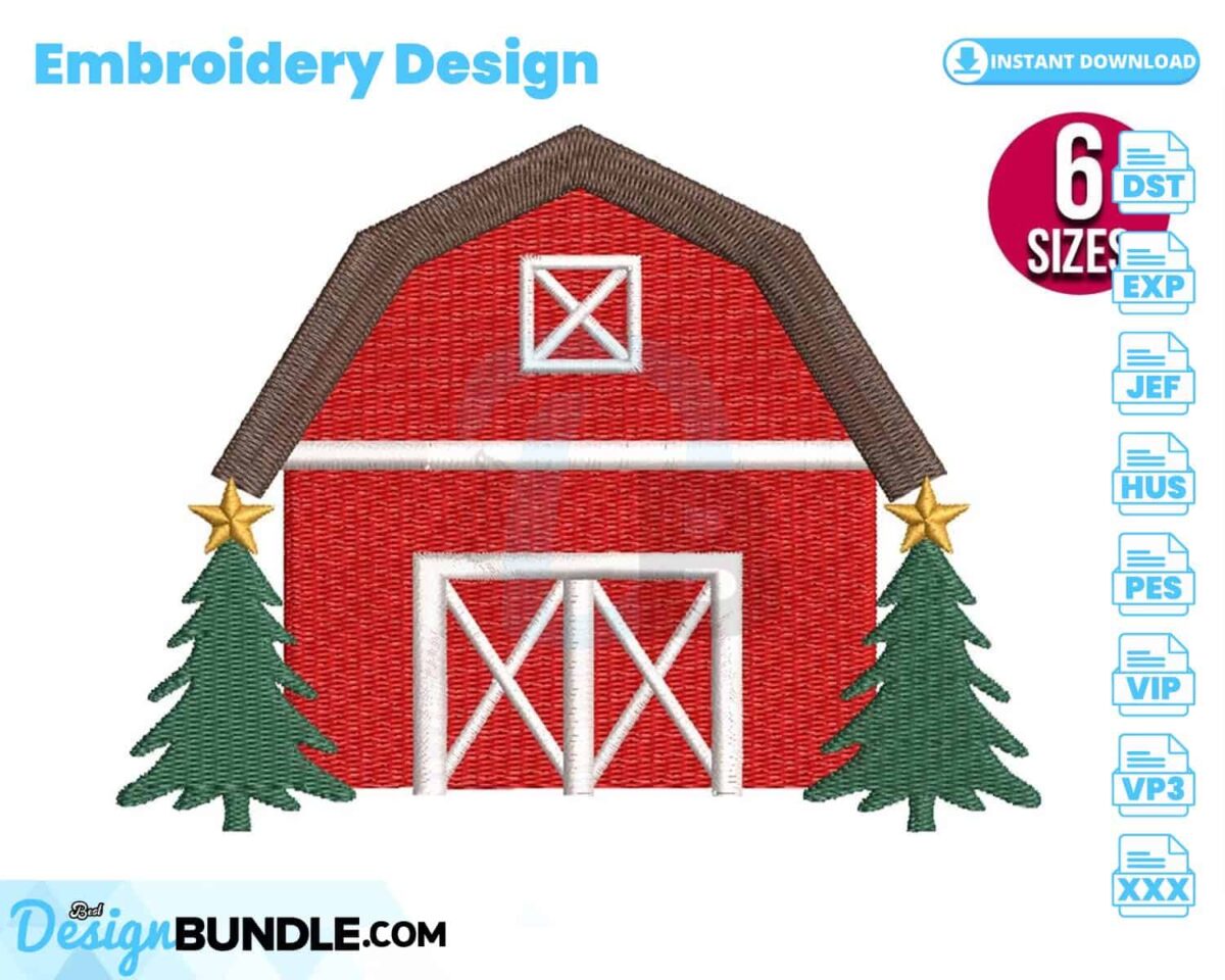 christmas-barn-embroidery-design