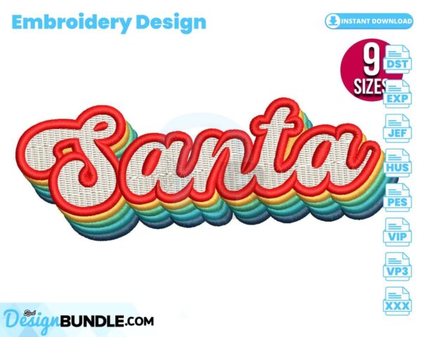 santa-retro-embroidery-design