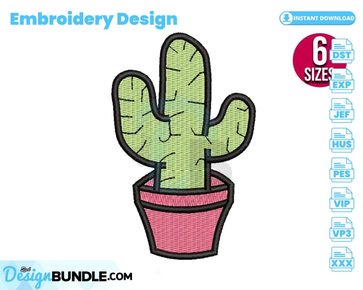cactus-plant-embroidery-design