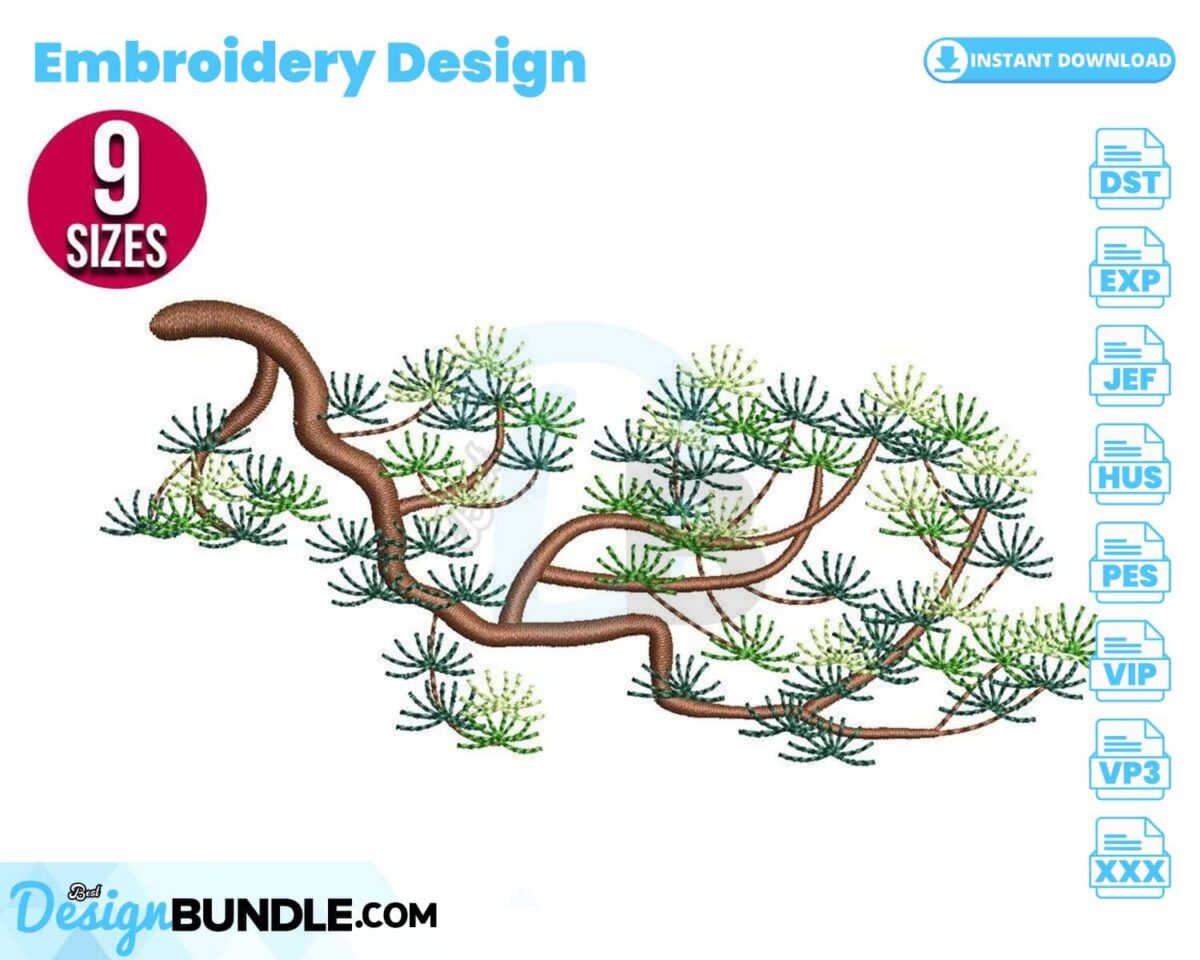 pine-branch-embroidery-design