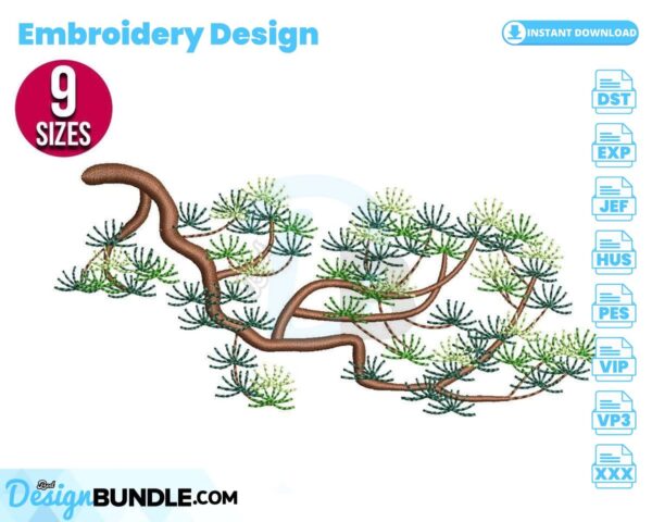 pine-branch-embroidery-design