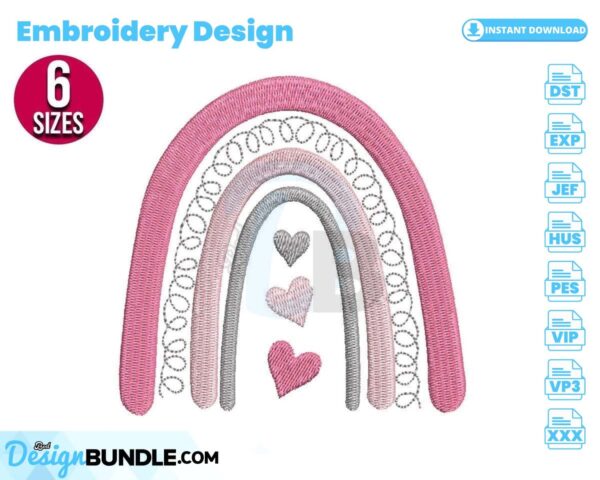 pink-rainbow-with-hearts-embroidery-design