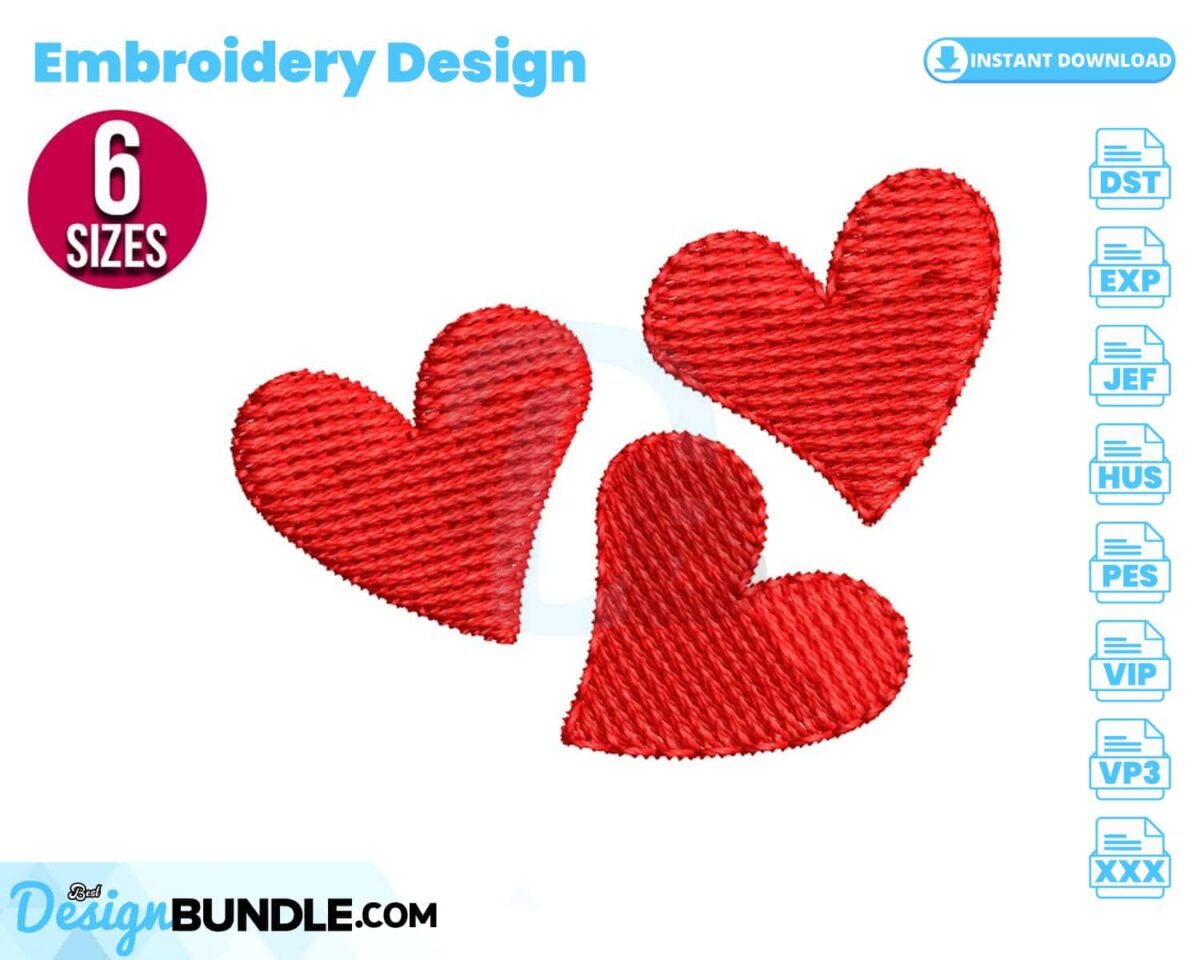 three-hearts-embroidery-design