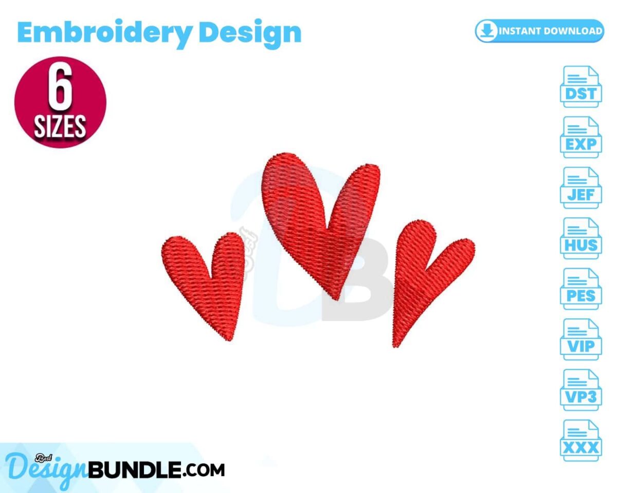 three-hearts-embroidery-design