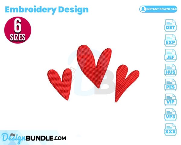 three-hearts-embroidery-design