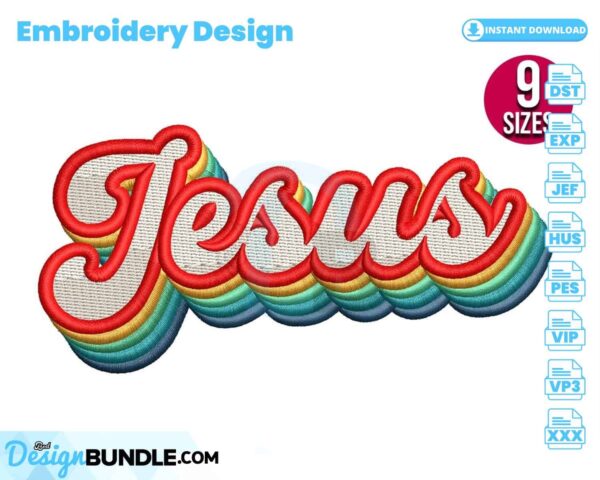 jesus-retro-embroidery-design
