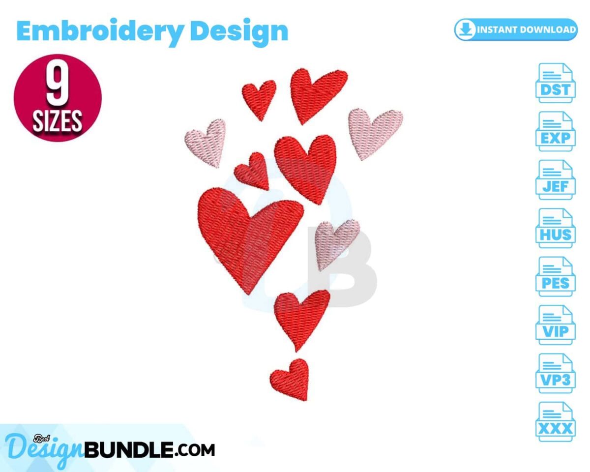 hearts-embroidery-design