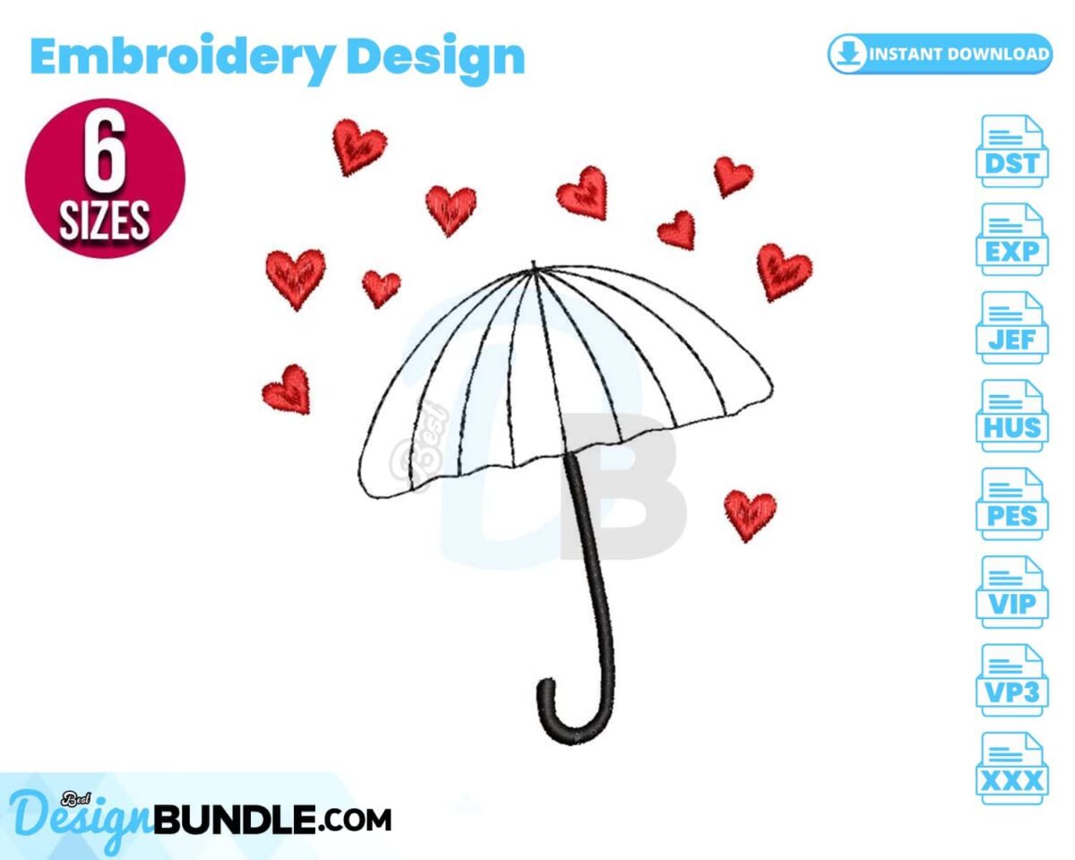 umbrella-with-hearts-embroidery-design