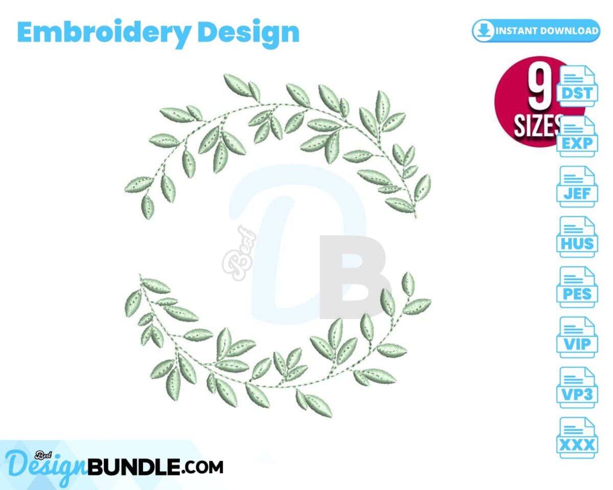 leaf-wreath-embroidery-design
