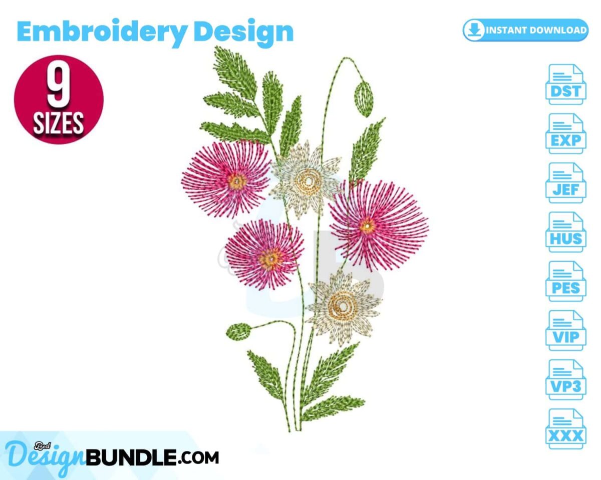 flower-bunch-embroidery-design