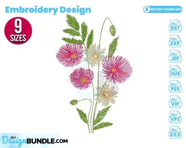 flower-bunch-embroidery-design