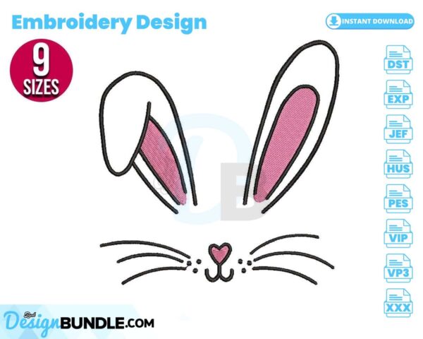bunny-face-embroidery-design