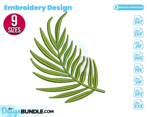 tropical-fern-leaf-embroidery-design