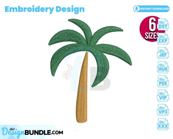 coconut-tree-embroidery-design