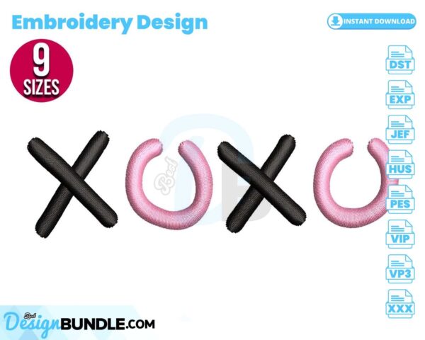 xoxo-love-embroidery-design