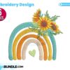 rainbow-with-sunflowers-embroidery-design