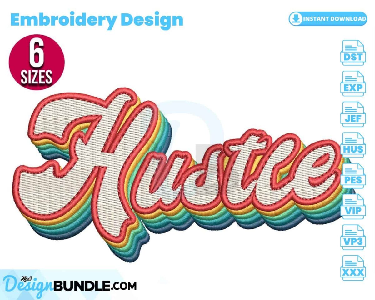 hustle-embroidery-design