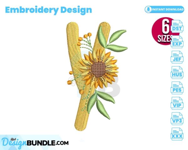 sunflower-alphabet-letter-y-embroidery-design