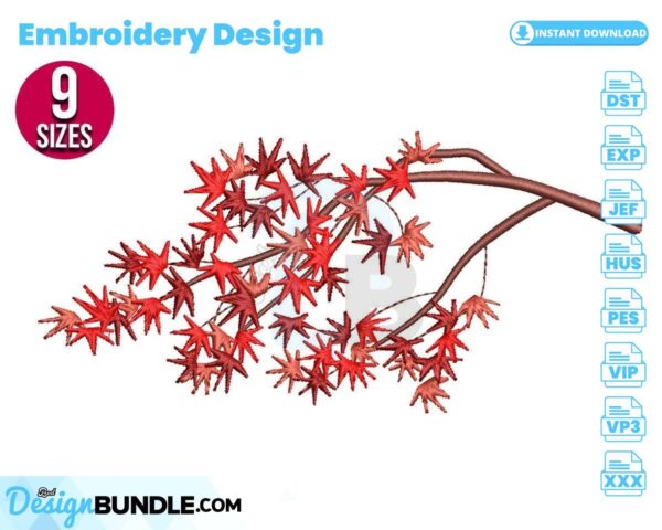 maple-branch-embroidery-design