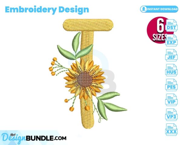 sunflower-alphabet-letter-t-embroidery-design