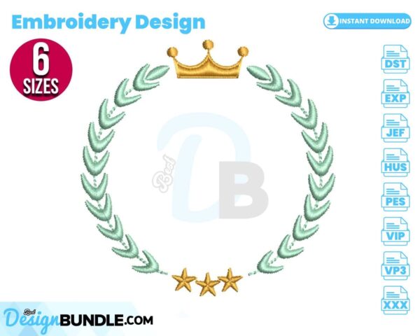 wreath-with-crown-embroidery-design