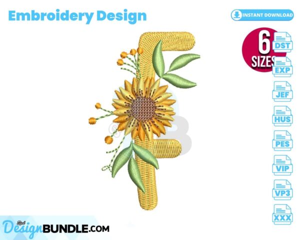 sunflower-alphabet-letter-f-embroidery-design