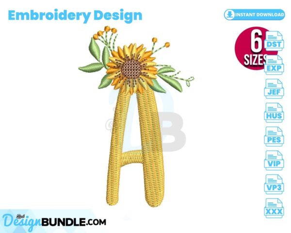 sunflower-alphabet-letter-a-embroidery-design
