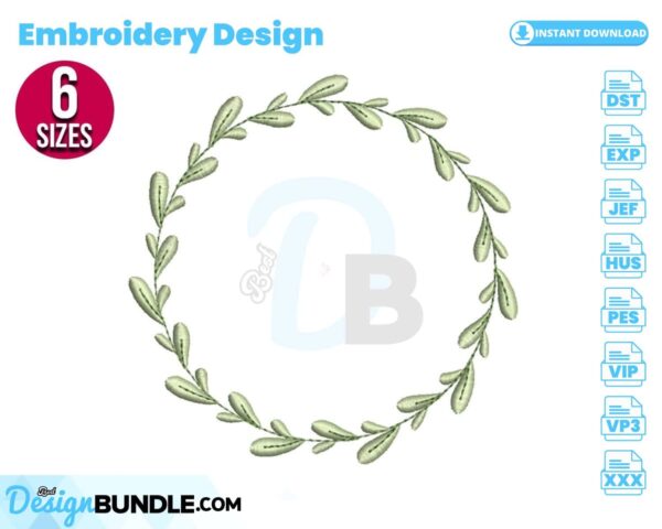 leaf-wreath-embroidery-design