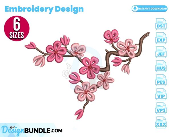 cherry-branch-embroidery-design
