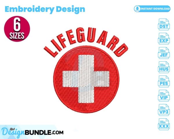 lifeguard-embroidery-design