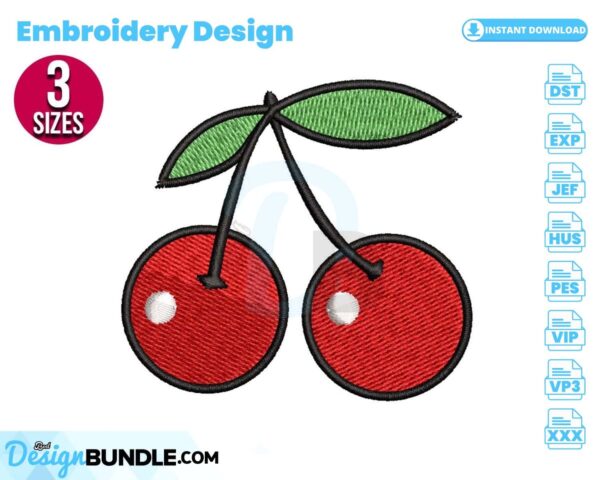 cherry-embroidery-design