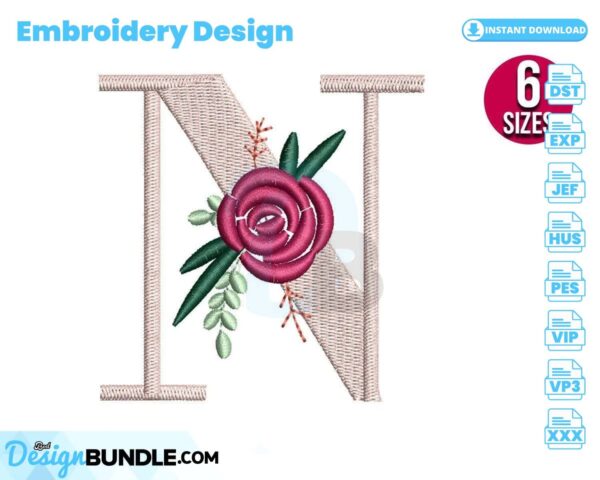 floral-alphabet-n-letter-embroidery-design