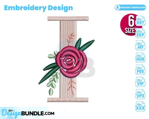 floral-alphabet-i-letter-embroidery-design