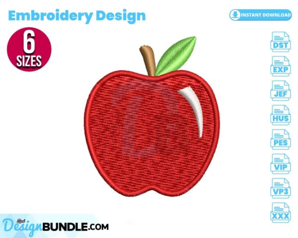 apple-embroidery-design