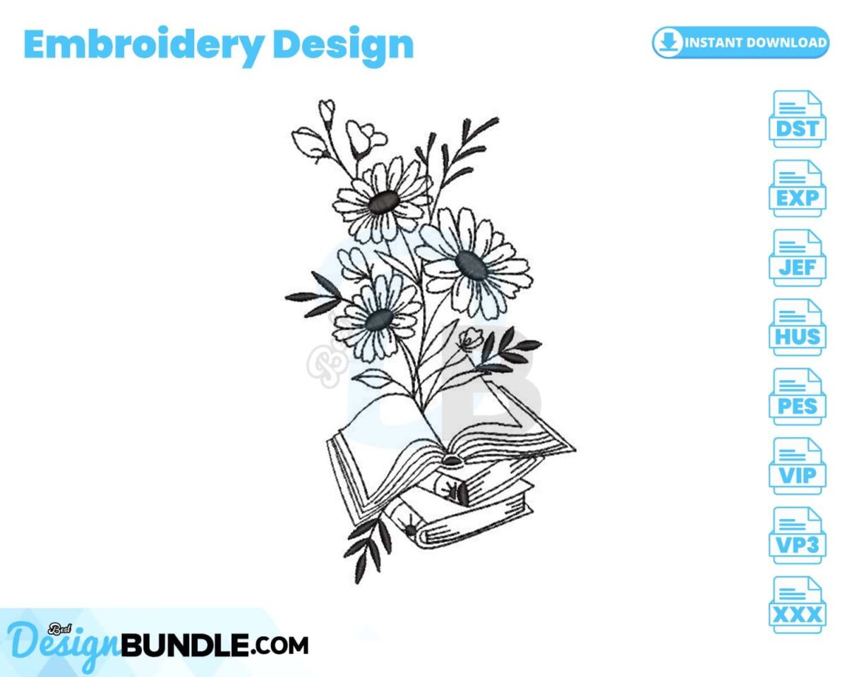 flowers-and-books-embroidery-design