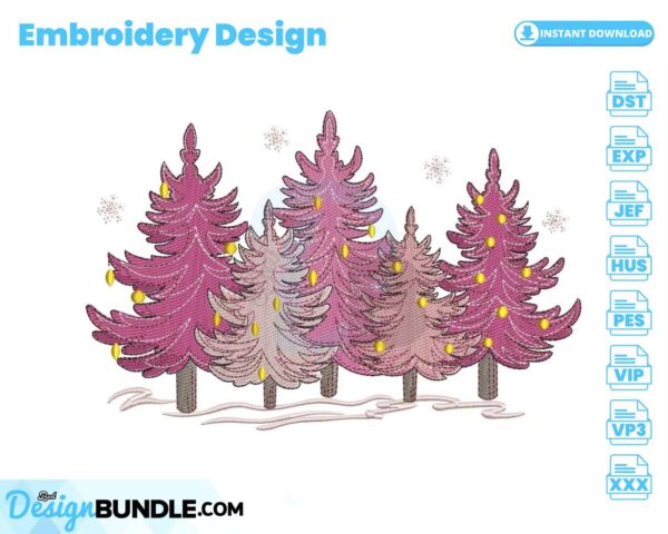 christmas-trees-embroidery-design