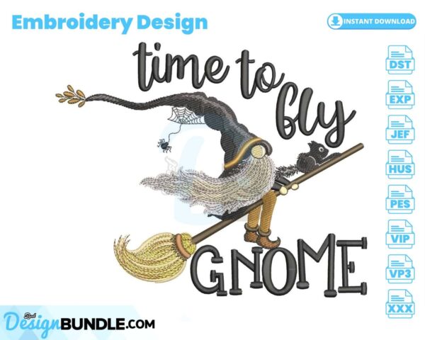 gnome-embroidery-design